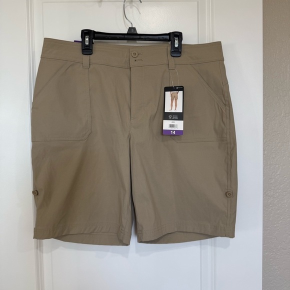 Eddie Bauer Pants - Eddie Bauer Khaki Rolled Hem Bermuda Shorts Size 14 Outdoor Travel Casual